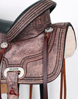 Hilason Western Horse Treeless Trail Pleasure Saddle American Leather