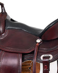 Hilason Western Horse Treeless Trail Pleasure American Leather Saddle