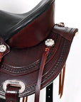 Hilason Western Horse Treeless Trail Pleasure American Leather Saddle