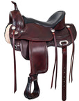 Hilason Western Horse Treeless Trail Pleasure American Leather Saddle