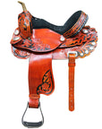 Hilason Western Horse Treeless Trail Barrel Saddle American Leather