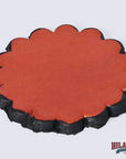 Set Of 06 Hilason Plain Scalloped Leather Rosette Concho Saddle Tack 1-3/4"
