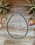 14.5-Inch Turquoise Rondelle & Sterling Torpedo Bead Choker