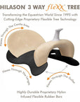 Western Horse Saddle Hilason In American Leather Flex Tree Barrel Trail