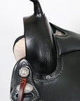 HILASON Western Horse Saddle American Leather Flex Tree Trail & Pleasure Black