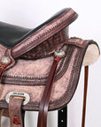 HILASON Western Horse Saddle American Leather Flex Tree Trail & Pleasure Brown
