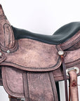 HILASON Western Horse Saddle American Leather Flex Tree Trail & Pleasure Antique Brown