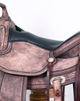 HILASON Western Horse Saddle American Leather Flex Tree Trail & Pleasure Antique Brown