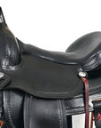HILASON Western Horse Saddle American Leather Flex Tree Trail & Pleasure Black