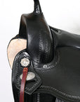 HILASON Western Horse Saddle American Leather Flex Tree Trail & Pleasure Black