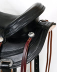 HILASON Western Horse Saddle American Leather Flex Tree Trail & Pleasure Black