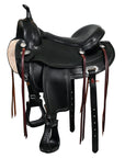 HILASON Western Horse Saddle American Leather Flex Tree Trail & Pleasure Black