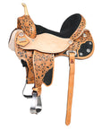 Flex Tree Western Horse Saddle American Leather Trail Barrel By Hilason