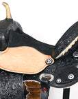Flex Tree Western Horse Saddle American Leather Trail Barrel Black By Hilason