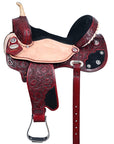 Flex Tree Western Horse Saddle American Leather Trail Barrel By Hilason