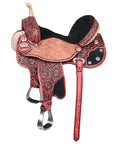 Hilason Flex Tree Western Horse Saddle American Leather Trail Barrel
