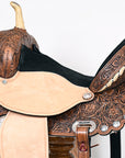Flex Tree Western Horse Saddle American Leather Trail Barrel By Hilason