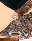 Flex Tree Western Horse Saddle American Leather Trail Barrel By Hilason