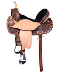 Flex Tree Western Horse Saddle American Leather Trail Barrel By Hilason