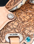 Flex Tree Western Horse Saddle American Leather Trail Barrel By Hilason