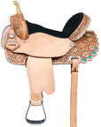 Flex Tree Western Horse Saddle American Leather Trail Barrel By Hilason