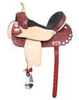 Flex Tree Western Horse Saddle American Leather Trail Barrel By Hilason