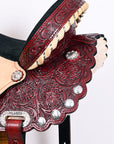 Flex Tree Western Horse Saddle American Leather Trail Barrel By Hilason