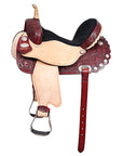 Flex Tree Western Horse Saddle American Leather Trail Barrel By Hilason