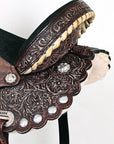 Flex Tree Western Horse Saddle American Leather Trail Barrel By Hilason