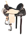 Flex Tree Western Horse Saddle American Leather Trail Barrel By Hilason