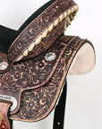 Flex Tree Western Horse Saddle American Leather Trail Barrel By Hilason