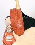 Flex Tree Western Horse Saddle American Leather Trail Barrel By Hilason