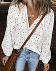 Paige Eyelet Embroidered Puff Sleeve Blouse