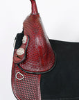 Hilason Western Horse Trail Barrel Racing American Leather Saddle