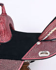 Hilason Western Horse Trail Barrel Racing American Leather Saddle