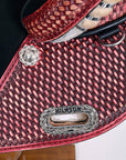 Hilason Western Horse Trail Barrel Racing American Leather Saddle