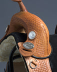 Hilason Western Horse Trail Barrel Racing American Leather Saddle