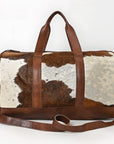 American Darling ADBGS174BRW Duffel Hair On Genuine Leather Women Bag Western Handbag Purse