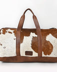 American Darling ADBGS174BRW Duffel Hair On Genuine Leather Women Bag Western Handbag Purse