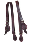 HILASON Pro Rodeo Leather Bull Riding Spur Straps Heavy Duty Fold-Back Design