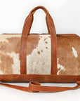 American Darling ADBGS174TAW Duffel Hair On Genuine Leather Women Bag Western Handbag Purse