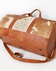 American Darling ADBGS174TAW Duffel Hair On Genuine Leather Women Bag Western Handbag Purse