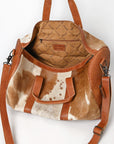 American Darling ADBGS174TAW Duffel Hair On Genuine Leather Women Bag Western Handbag Purse