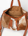 American Darling ADBGS174TAW Duffel Hair On Genuine Leather Women Bag Western Handbag Purse
