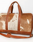 American Darling ADBGS174TAW Duffel Hair On Genuine Leather Women Bag Western Handbag Purse
