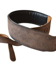Leather Guitar Bass Strap 3.25 In Padded By Great American – Hilason