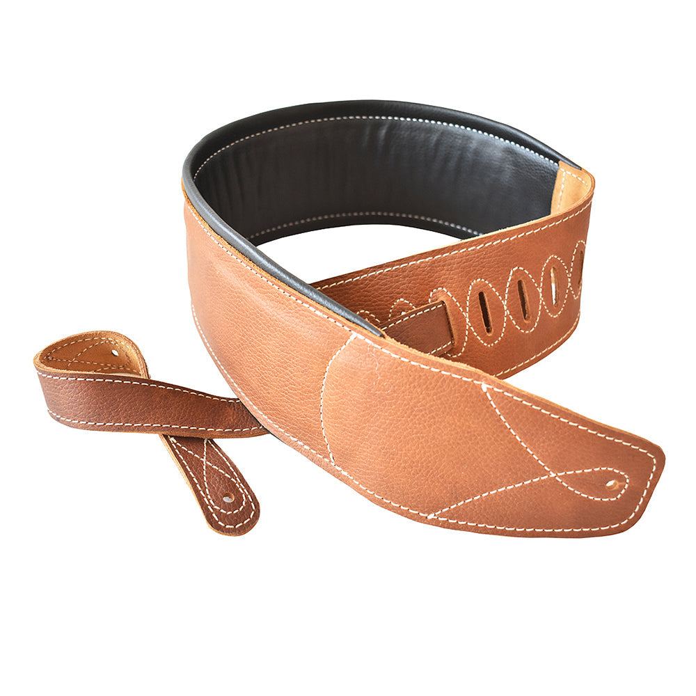 Leather Guitar Bass Strap 3.25" Padded By Great American