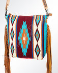 American Darling Large Crossbody Saddle Blanket Genuine Leather Women Bag Western Handbag Purse