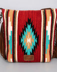 American Darling ADBG217 Large Crossbody Hand Tooled Saddle Blanket Genuine Leather Women Bag Western Handbag Purse