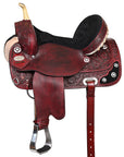 Hilason Western Horse Treeless Trail Barrel American Leather Saddle Tack